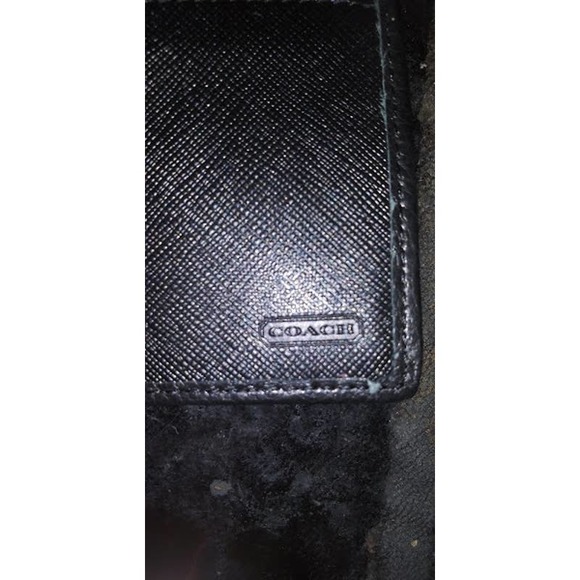 SOLD COACH SIGNATURE JACQUARD BROWN CHECKBOOK "C" - Picture 5 of 5